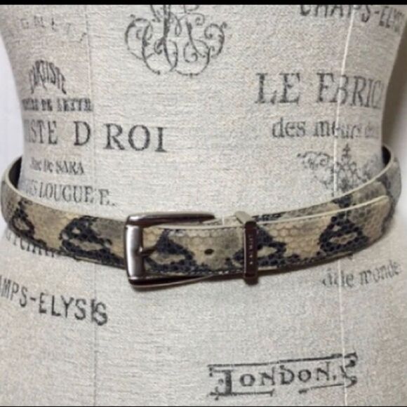 Nine West Faux Snakeskin Belt Silver Hardware Belt Sz M - Picture 8 of 8